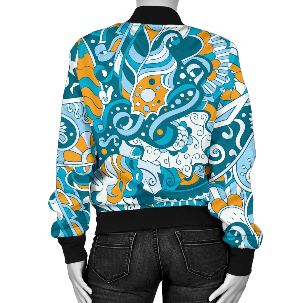 Funky Retro Pattern Print Design A03 Women's Bomber Jacket