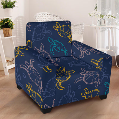 Sea Turtle Baby Print Armchair Slipcover