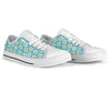 Daisy Pattern Print Design DS03 White Bottom Low Top Shoes