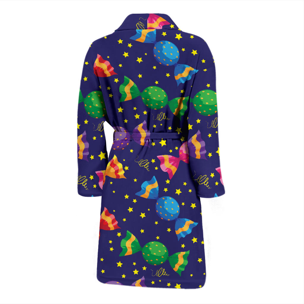 Candy Pattern Print Design CA06 Men Bathrobe