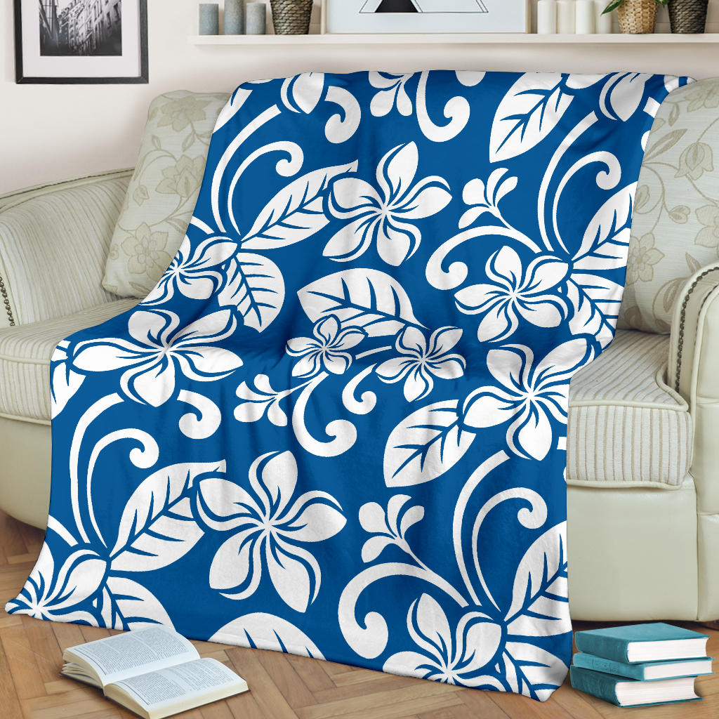 Plumeria Pattern Print Design PM013 Fleece Blanket