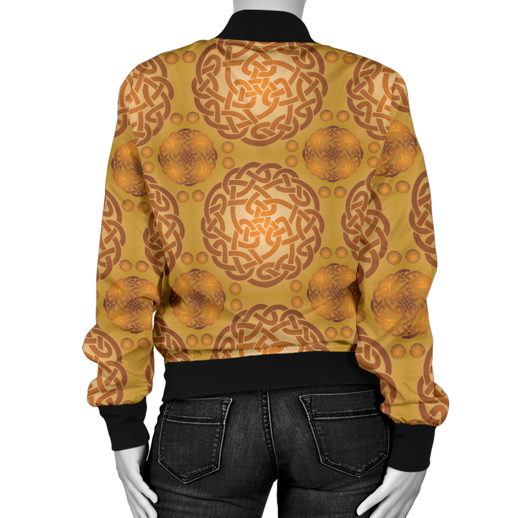 Celtic Pattern Print Design 01 Women's Bomber Jacket
