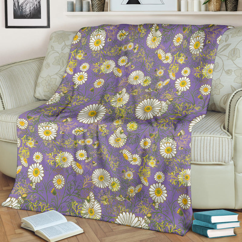 Daisy Pattern Print Design DS011 Fleece Blanket