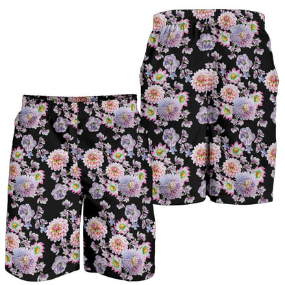 Dahlia Pattern Print Design DH012 Mens Shorts