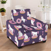 Donut Unicorn Pattern Print Design DN011 Armchair Slipcover