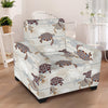 Sea Turtle Pattern Print Design T07 Armchair Slipcover