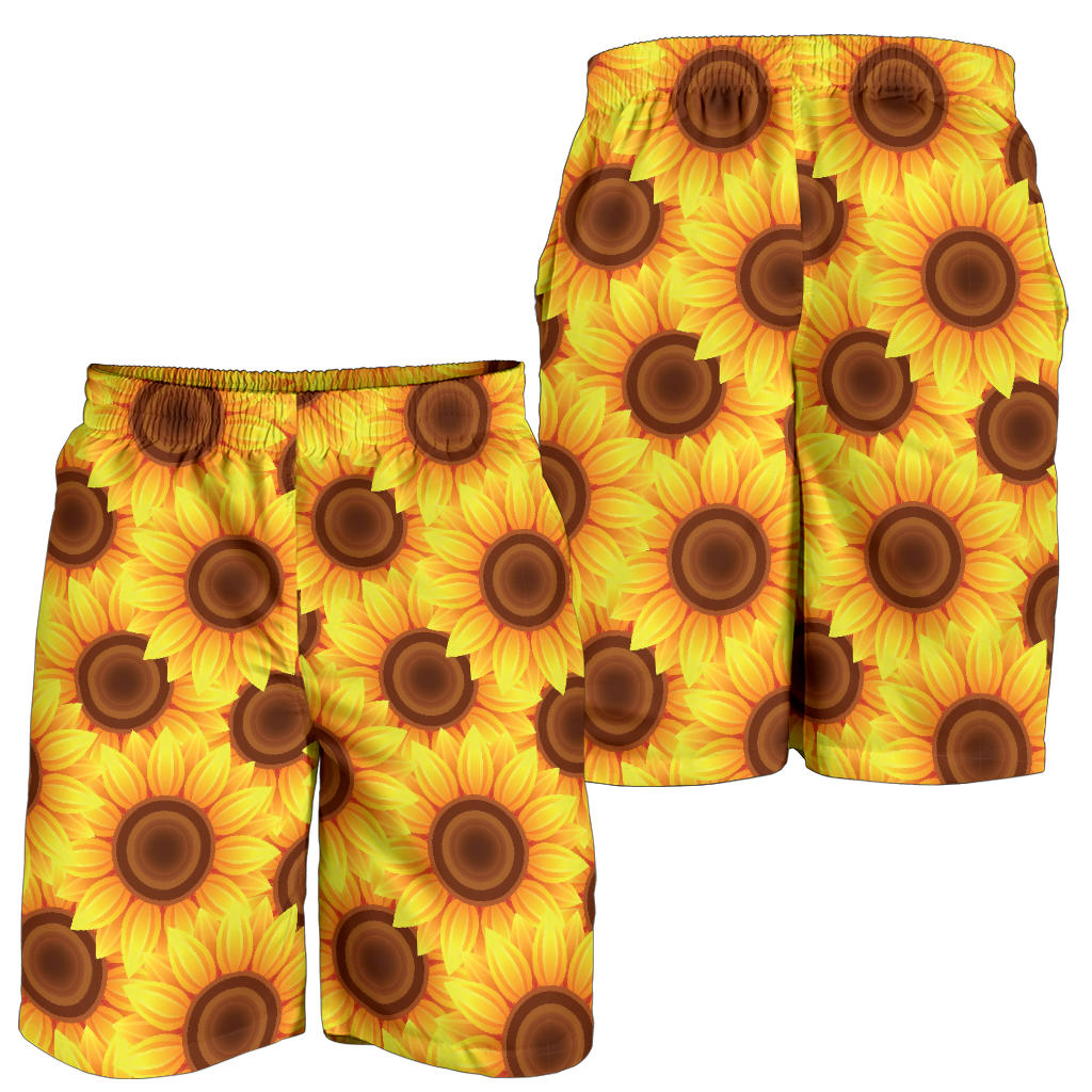 Sunflower Pattern Print Design SF07 Mens Shorts