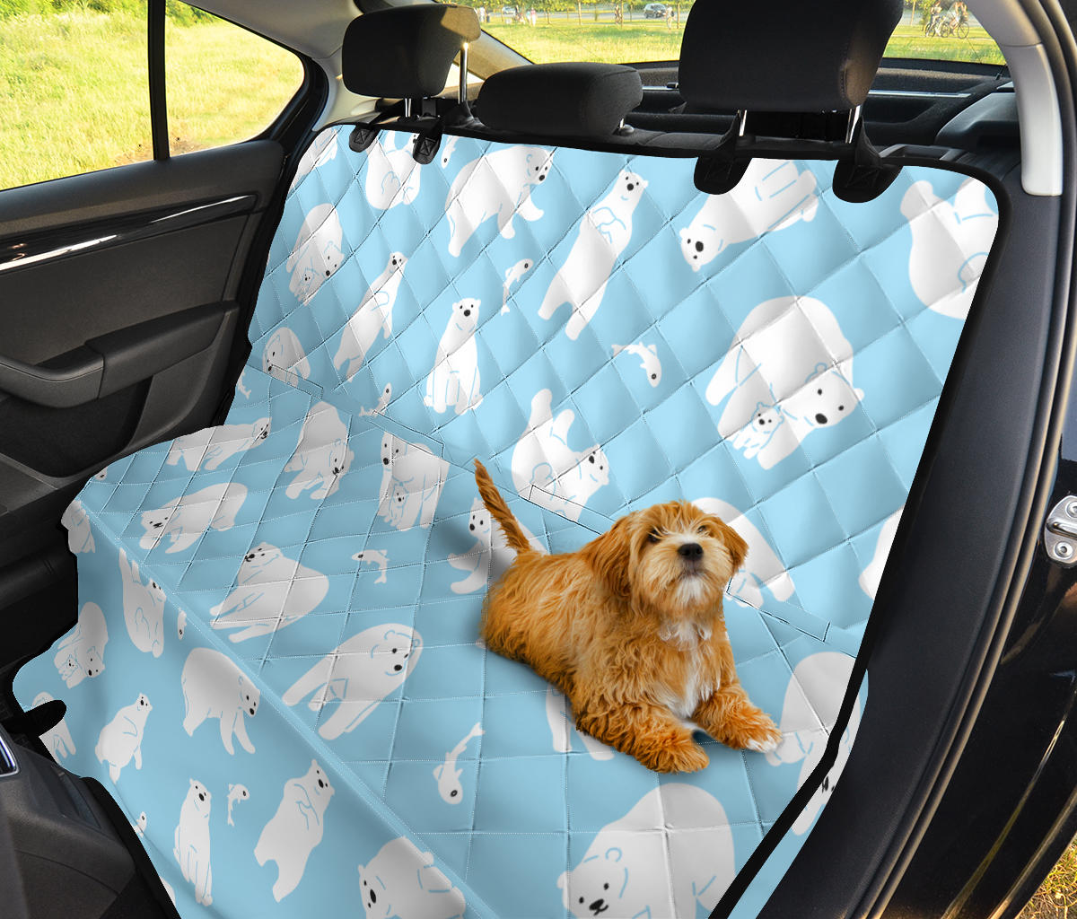 Polar Bear Pattern Print Design PB01 Rear Dog  Seat Cover