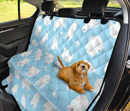 Polar Bear Pattern Print Design PB01 Rear Dog  Seat Cover