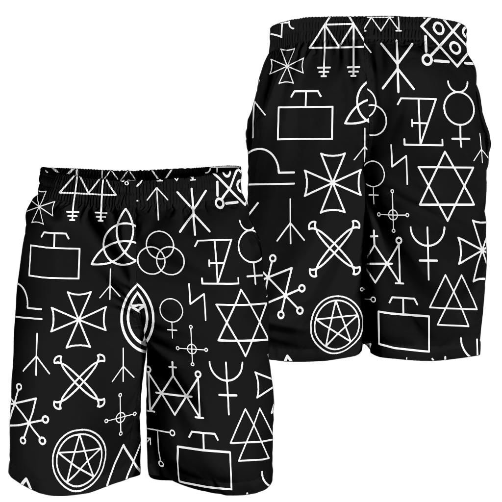 Pentagram Pattern Print Design A02 Mens Shorts