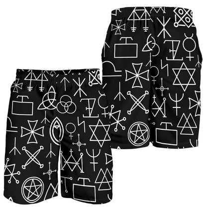 Pentagram Pattern Print Design A02 Mens Shorts