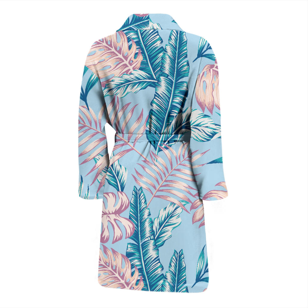 Tropical Flower Pattern Print Design TF01 Men Bathrobe