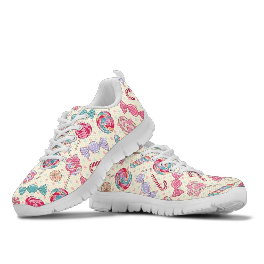 Candy Pattern Print Design CA04 Sneakers White Bottom Shoes