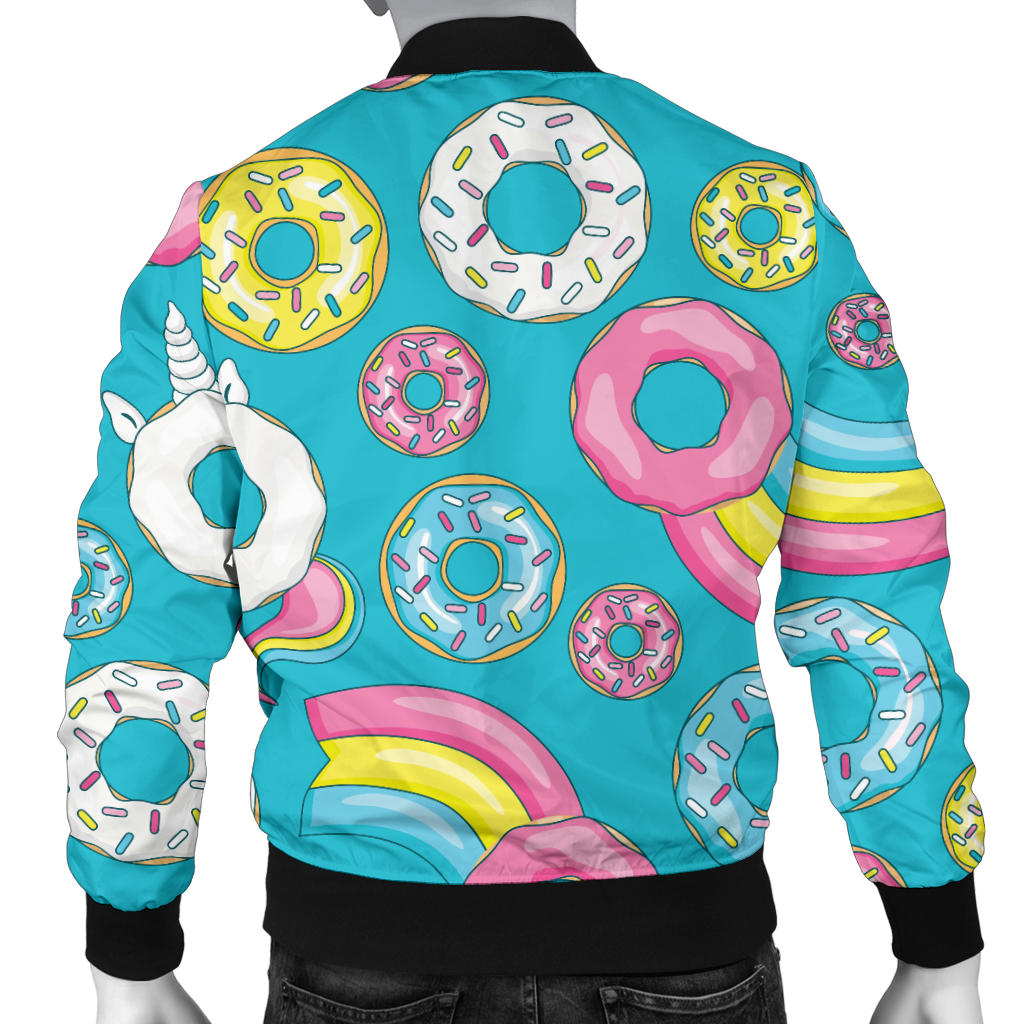 Donut Pattern Print Design DN013 Men Bomber Jacket