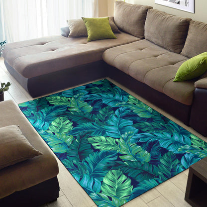 Banana Leaf Pattern Print Design BL05 Area Rugs