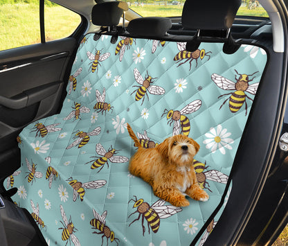Bee Pattern Print Design BEE010 Rear Dog  Seat Cover