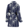 Palm Tree Pattern Print Design PT06 Women Bathrobe