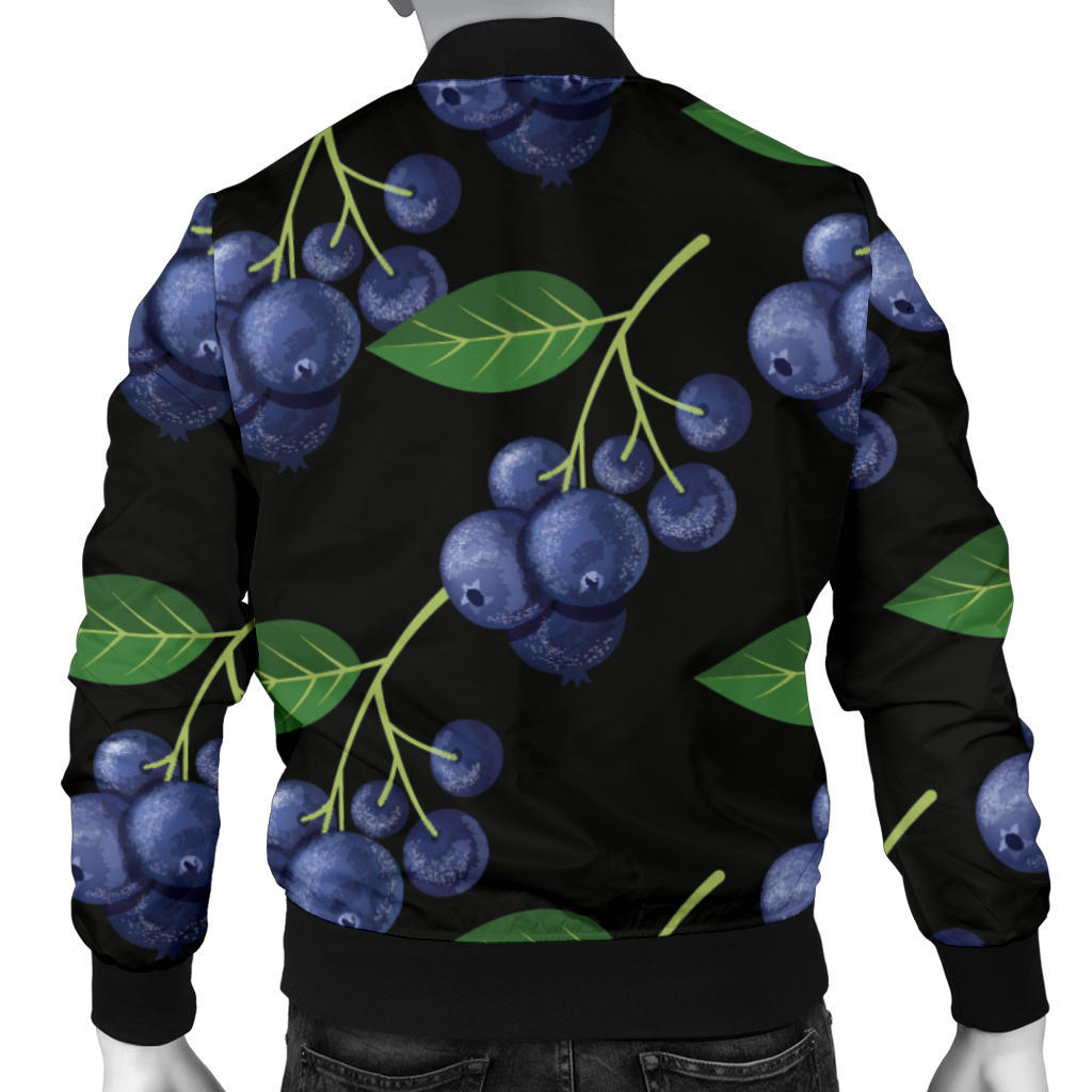 Blueberry Pattern Print Design BB01 Men Bomber Jacket