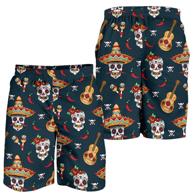 sugar skull Mexican Mens Shorts