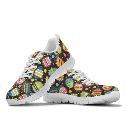 Easter Eggs Pattern Print Design RB03 Sneakers White Bottom Shoes