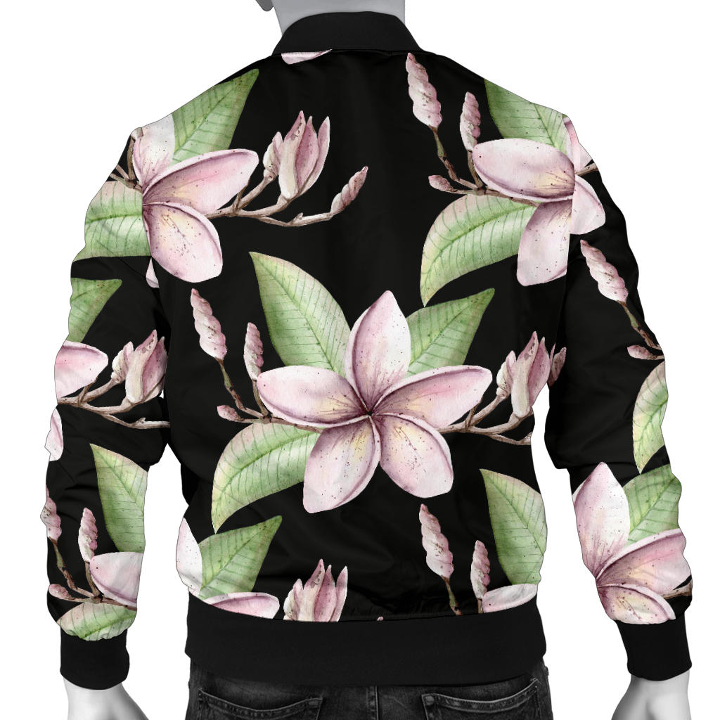 Plumeria Pattern Print Design PM02 Men Bomber Jacket