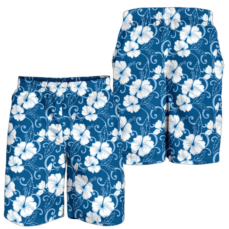 Hibiscus Pattern Print Design HB03 Mens Shorts