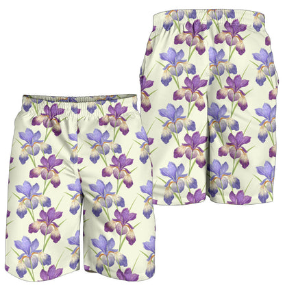 Iris Pattern Print Design IR08 Mens Shorts