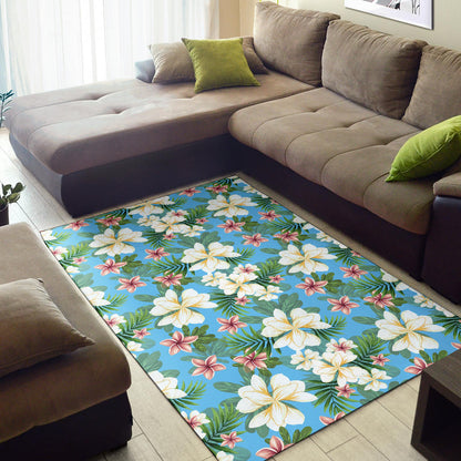 Plumeria Pattern Print Design PM028 Area Rugs