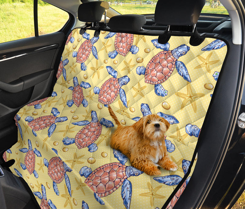 Sea Turtle Pattern Print Design T06 Rear Dog  Seat Cover