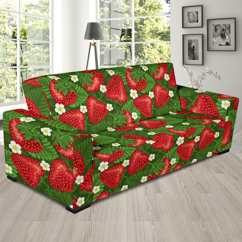 Strawberry Pattern Print Design SB05 Sofa Slipcover