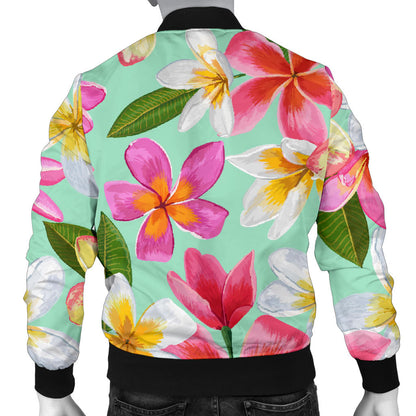 Plumeria Pattern Print Design PM014 Men Bomber Jacket