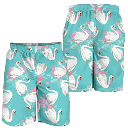 Swan Pattern Print Design 03 Mens Shorts