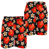 Red Hibiscus Pattern Print Design HB022 Mens Shorts