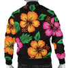 Hibiscus Pattern Print Design HB029 Men Bomber Jacket