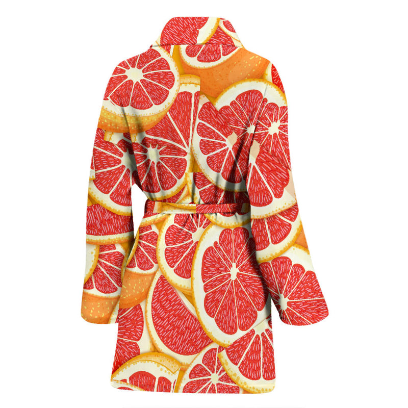 Grapefruit Pattern Print Design GF02 Women Bathrobe