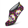 sugar skull Floral Pattern Aqua Water Shoes