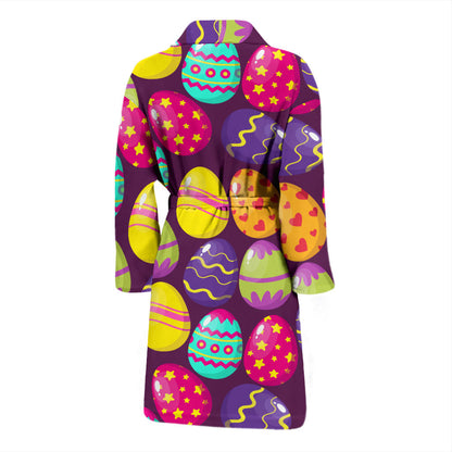 Easter Eggs Pattern Print Design RB04 Men Bathrobe