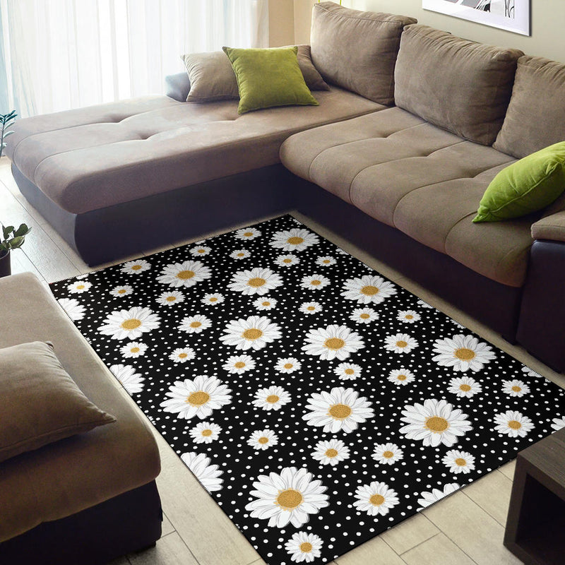 Daisy Pattern Print Design DS02 Area Rugs