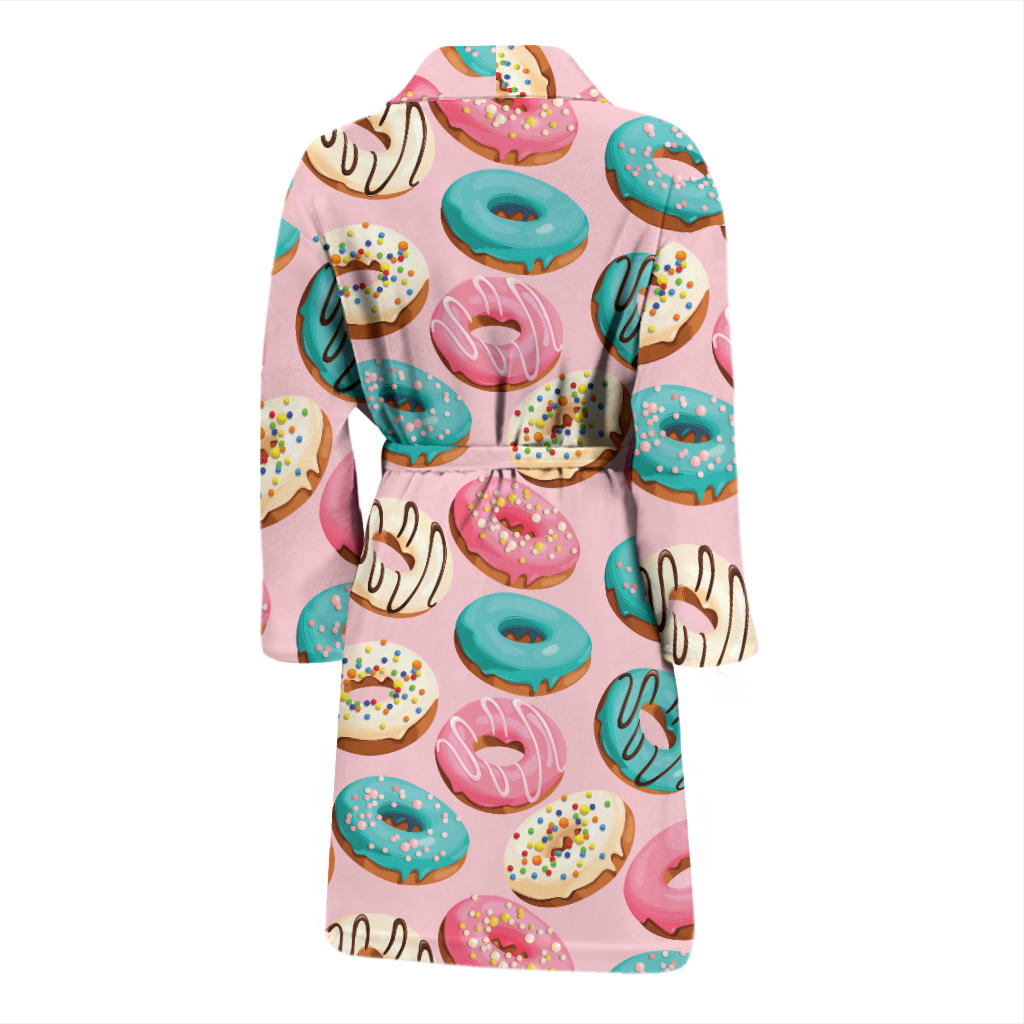 Donut Pattern Print Design DN06 Men Bathrobe