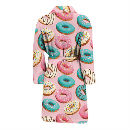 Donut Pattern Print Design DN06 Men Bathrobe