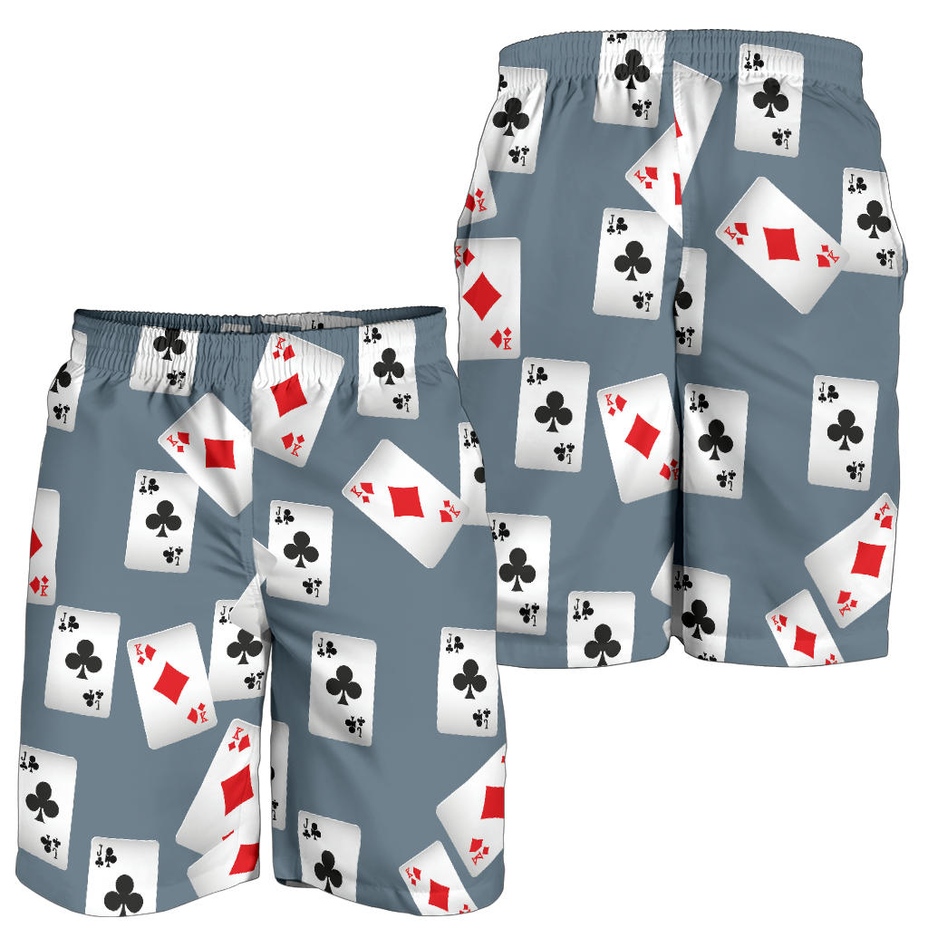 Poker Cards Pattern Print Design A05 Mens Shorts