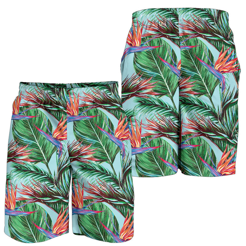 Bird Of Paradise Pattern Print Design BOP01 Mens Shorts