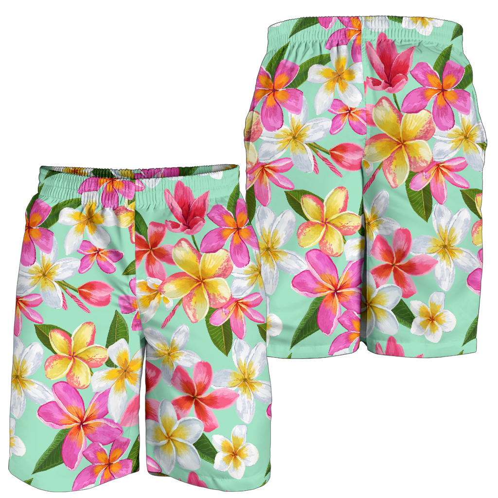 Plumeria Pattern Print Design PM014 Mens Shorts