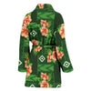 Hibiscus Pattern Print Design HB05 Women Bathrobe