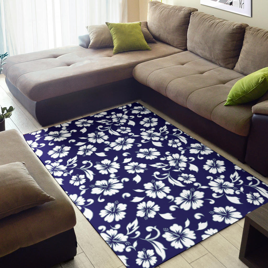 Hibiscus Pattern Print Design HB010 Area Rugs