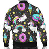 Donut Unicorn Pattern Print Design DN09 Men Bomber Jacket