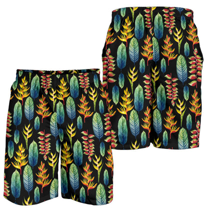 Heliconia Pattern Print Design HL03 Mens Shorts