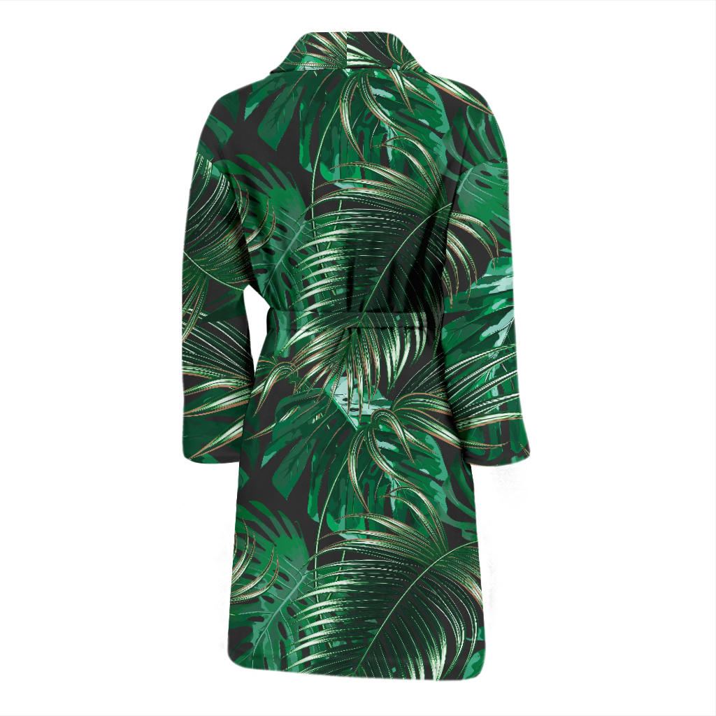 Tropical Flower Pattern Print Design TF012 Men Bathrobe