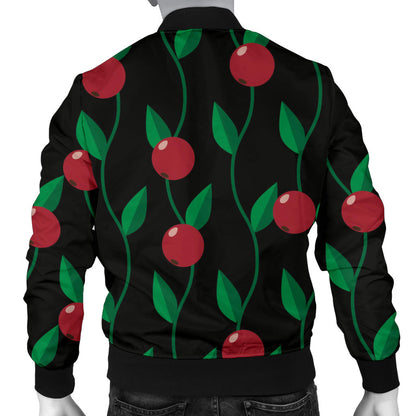 Cranberry Pattern Print Design CB01 Men Bomber Jacket