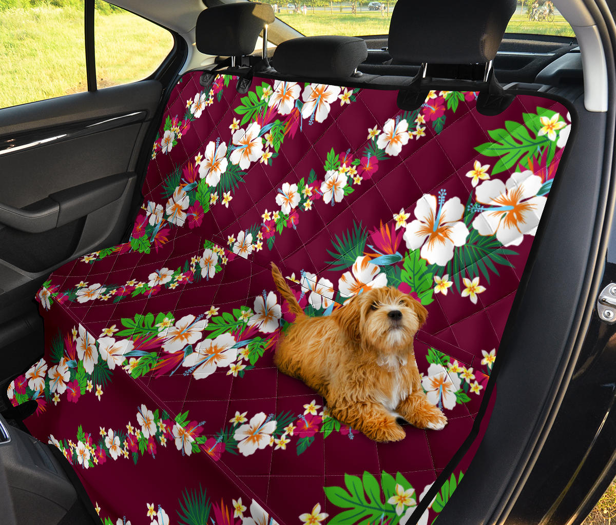 Hawaiian Themed Pattern Print Design H06 Rear Dog  Seat Cover